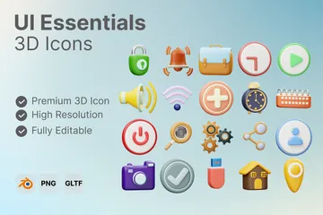 UI Essentials 3D Icon Pack