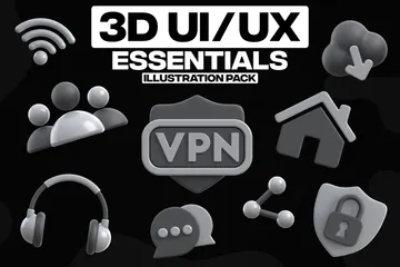 UI Essentials 3D Icon Pack