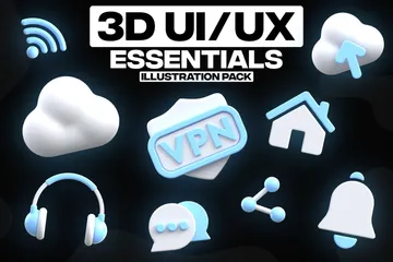 UI Essentials 3D Icon Pack