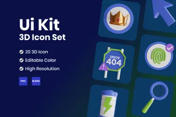 Ui Kit 3D Icon Pack