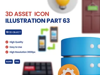 UI Part 63 3D Icon Pack