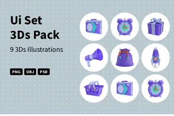 Ui Set 3D Icon Pack