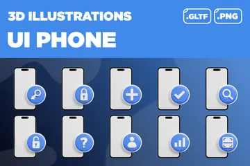 Téléphone UI Pack 3D Icon