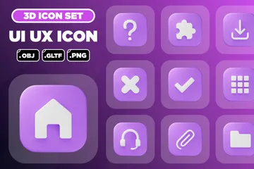 UI UX 3D Iconパック