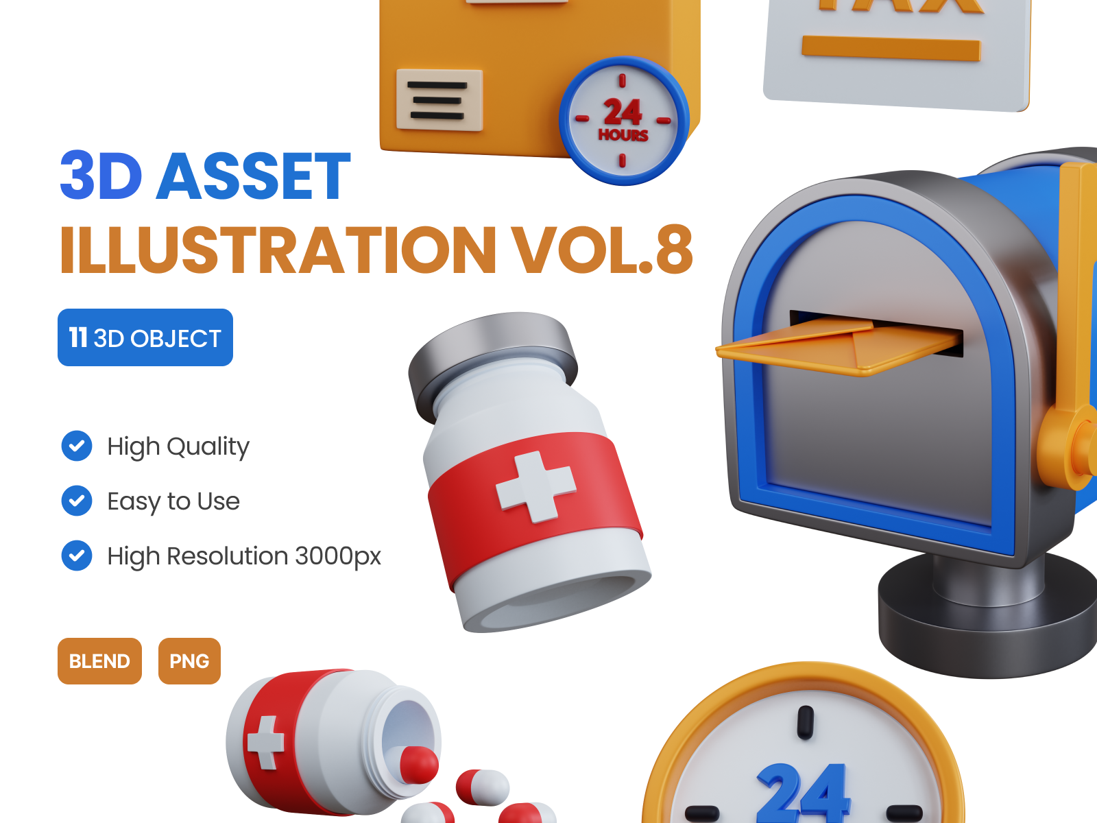 Premium UI VOL 8 3D Illustration Pack From User Interface 3D Illustrations