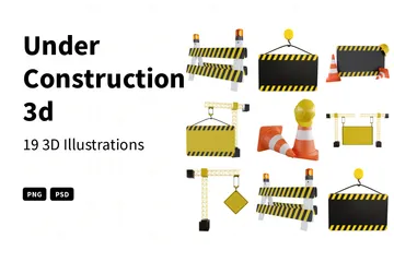 Under Construction 3D Illustration Pack