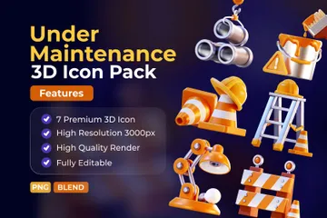 Under Maintenance 3D Icon Pack