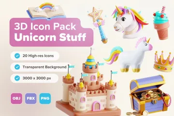 Unicorn Stuff 3D Icon Pack