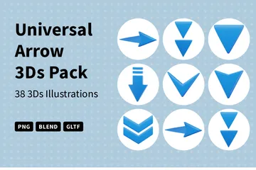 Universal Arrow 3D Icon Pack