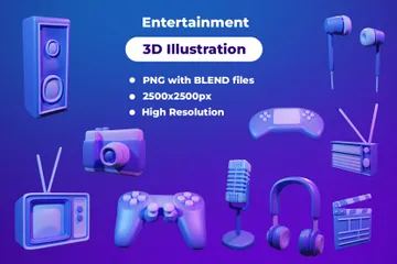 Unterhaltung 3D Illustration Pack