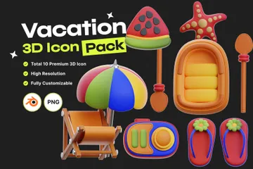 Urlaub 3D Icon Pack