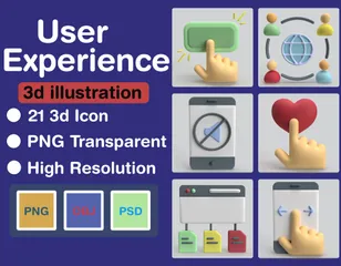 User Experience 3D Icon Pack