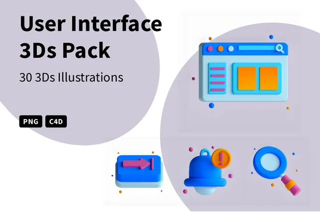 Premium User Interface 3D Illustration pack from User Interface 3D ...