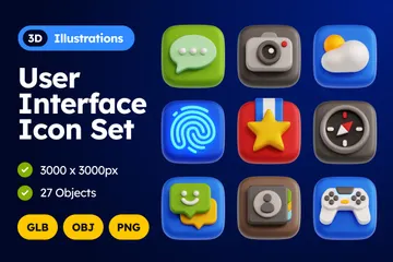 User Interface 3D Icon Pack