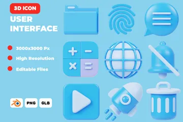 ユーザーインターフェース 3D Iconパック