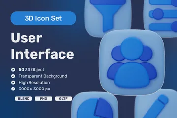 User Interface 3D Icon Pack