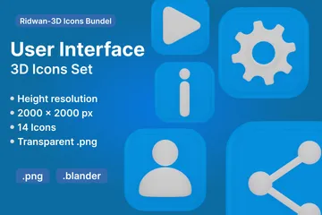 User Interface 3D Icon Pack