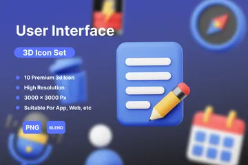 User Interface 3D Icon Pack