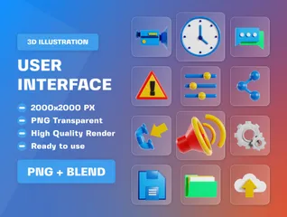 User Interface 3D Icon Pack