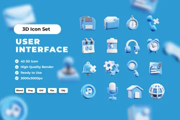 User Interface 3D Icon Pack