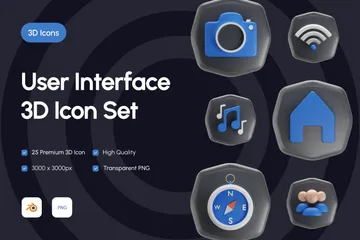 User Interface 3D Icon Pack