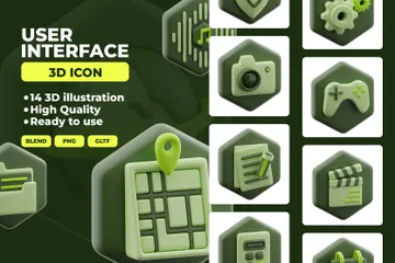 User Interface 3D Icon Pack