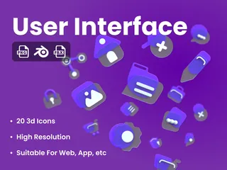 User Interface 3D Icon Pack