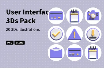 User Interface 3D Icon Pack