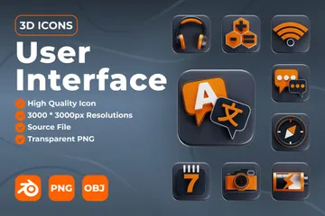 User Interface 3D Icon Pack