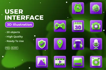 User Interface 3D Icon Pack