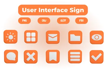 User Interface 3D Icon Pack