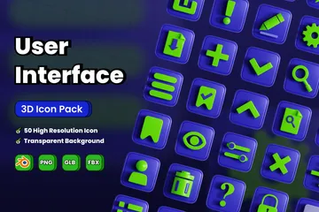 User Interface 3D Icon Pack