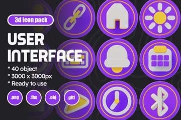 User Interface 3D Icon Pack