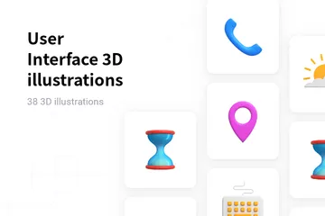 ユーザーインターフェース 3D Illustrationパック