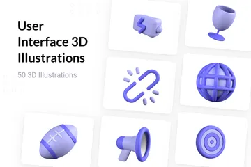 ユーザーインターフェース 3D Illustrationパック