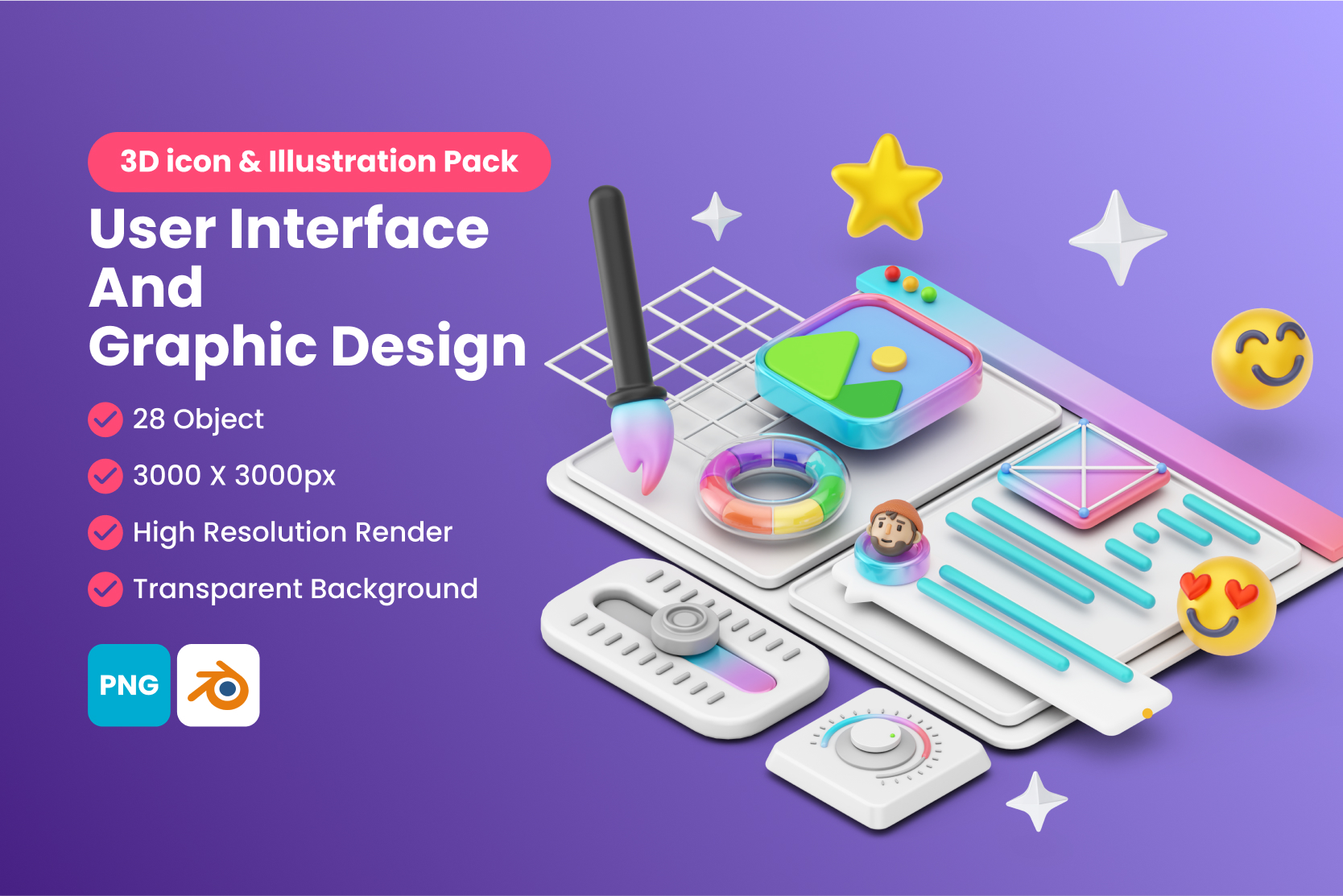 Premium User Interface And Graphic Design 3D Illustration pack from ...