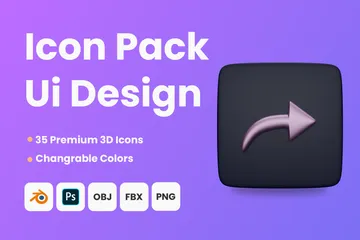 ユーザーインターフェースデザイン 3D Iconパック