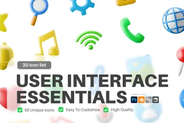 User Interface Essentials 3D Icon Pack