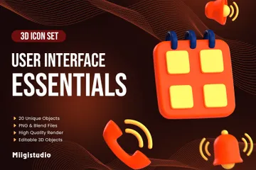 User Interface Essentials 3D Icon Pack
