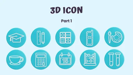 User Interface Part 1 3D Icon Pack
