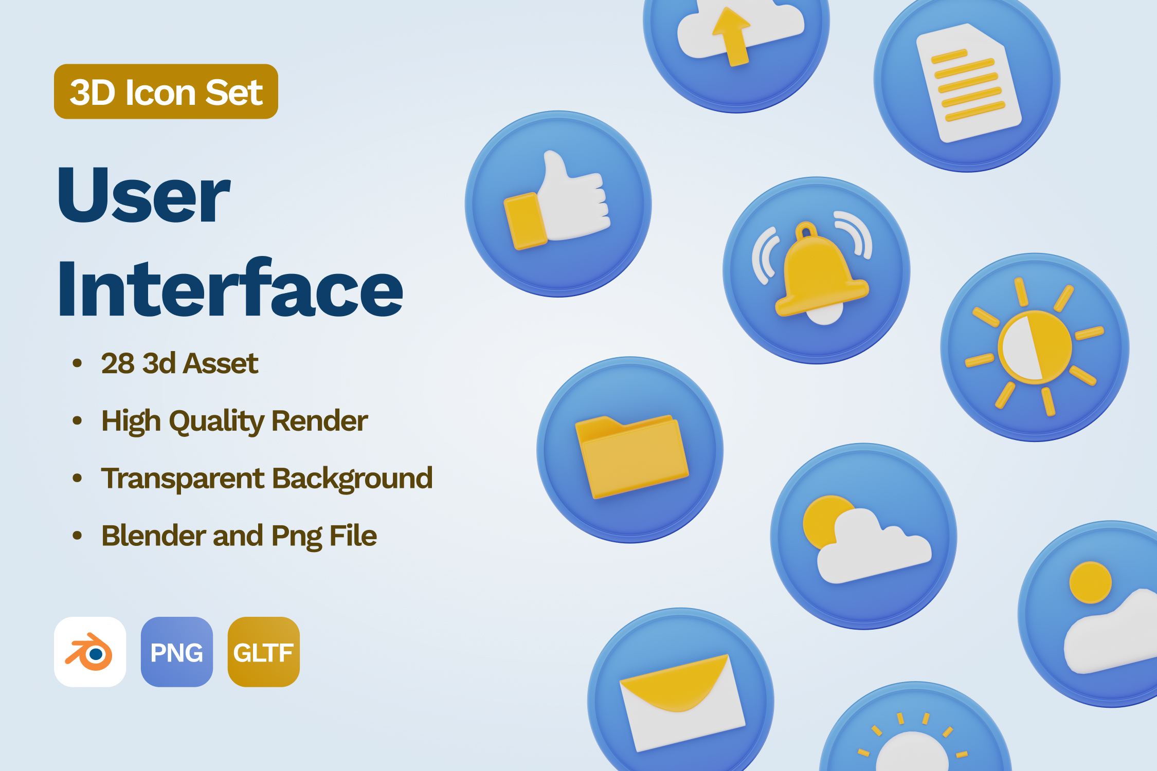 Premium User Interface V.4 3D Illustration pack from User Interface 3D ...