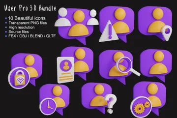 User Profile 3D Icon Pack