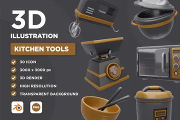 Outils de cuisine Pack 3D Icon