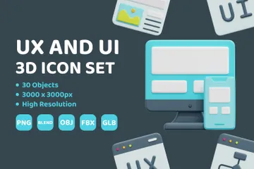 UX And UI 3D Icon Pack