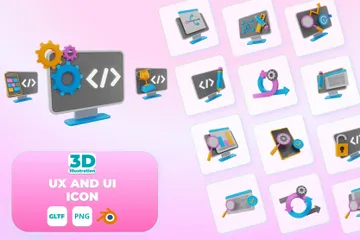 UX AND UI 3D Icon Pack