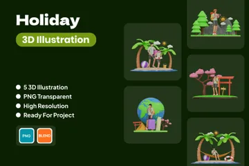 Día festivo Paquete de Illustration 3D