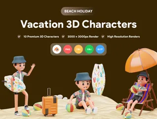 Vacaciones Paquete de Illustration 3D