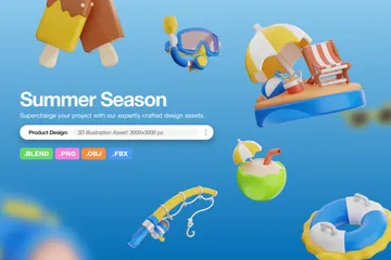 Vacaciones de verano Paquete de Icon 3D