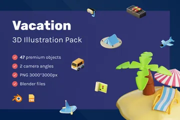 Vacances Pack 3D Illustration