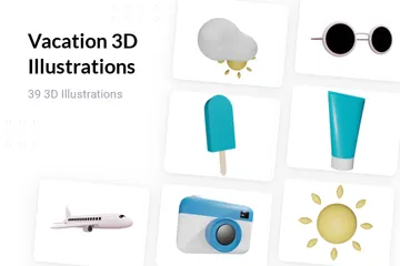 Vacation 3D Illustration Pack